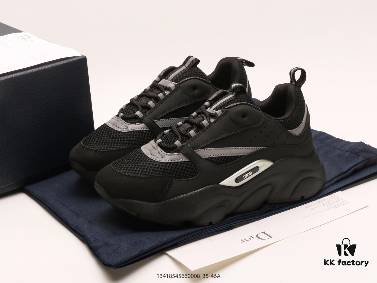 Dior Luxury Brand Highlighting High-End Style Dior Low-Top Sneakers Vintage Versatile Casual Shoes Fashion Running Shoes Thick-Soled Daddy Shoes