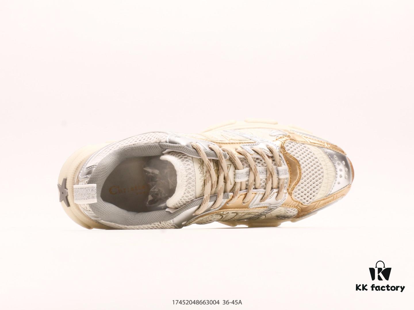 Dior Luxury Brand Showcasing Elegance Dior Low-Top Sneakers Retro Versatile Casual Shoes Fashion Running Shoes Thick-Soled Daddy Shoes