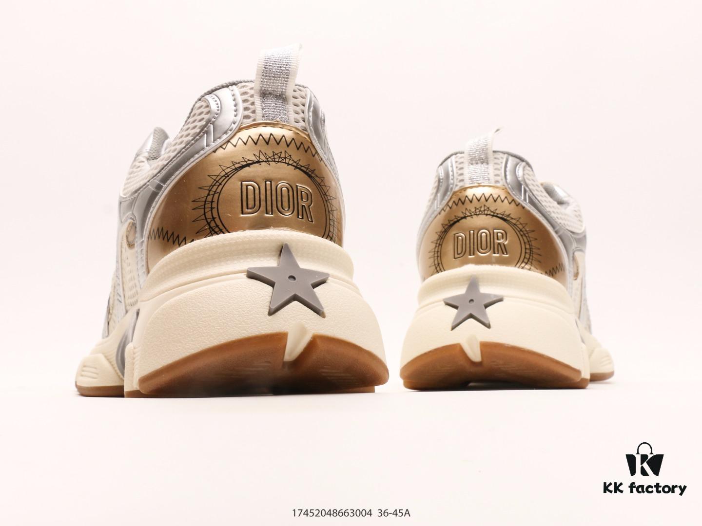 Dior Luxury Brand Showcasing Elegance Dior Low-Top Sneakers Retro Versatile Casual Shoes Fashion Running Shoes Thick-Soled Daddy Shoes