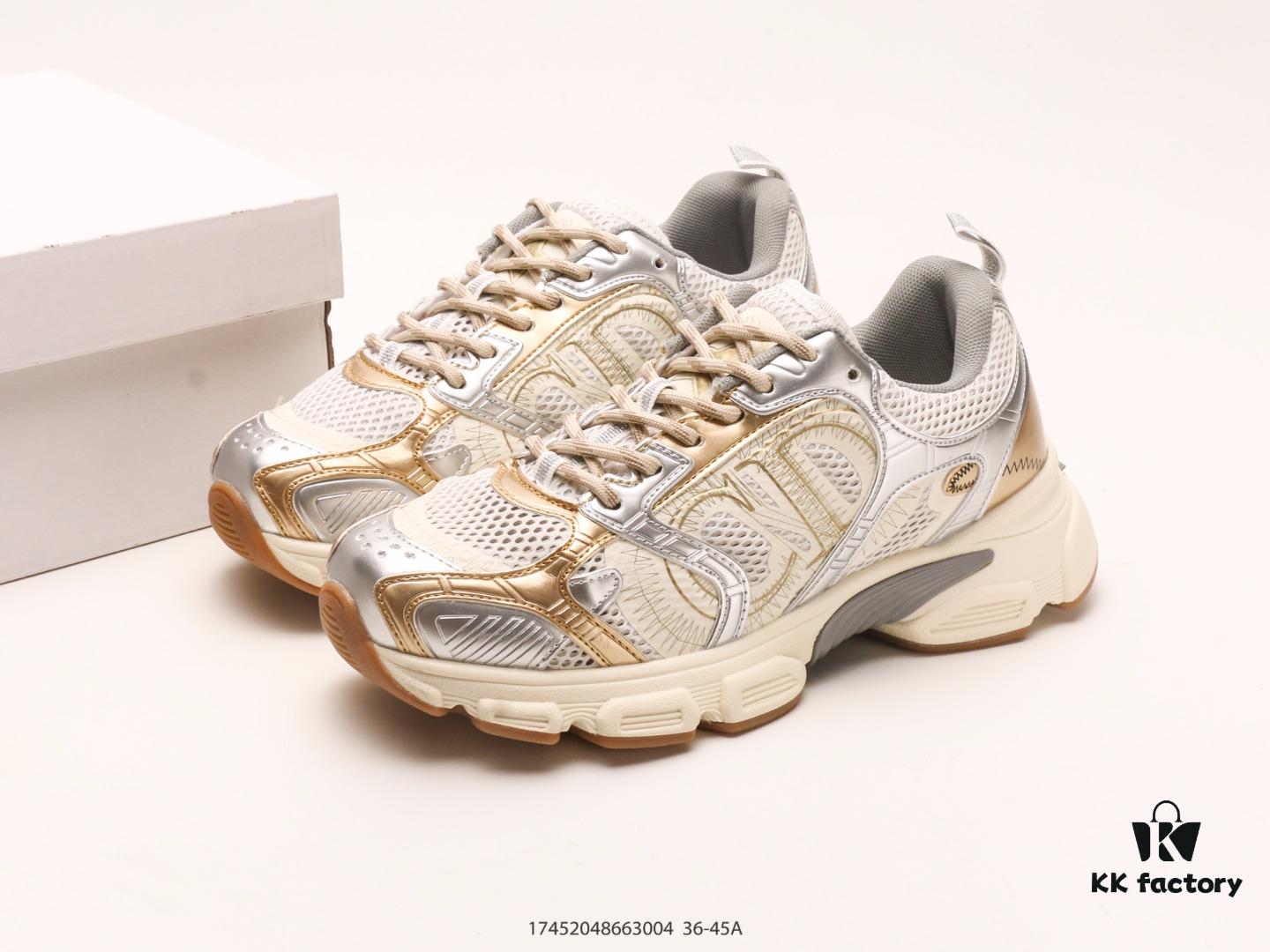 Dior Luxury Brand Showcasing Elegance Dior Low-Top Sneakers Retro Versatile Casual Shoes Fashion Running Shoes Thick-Soled Daddy Shoes