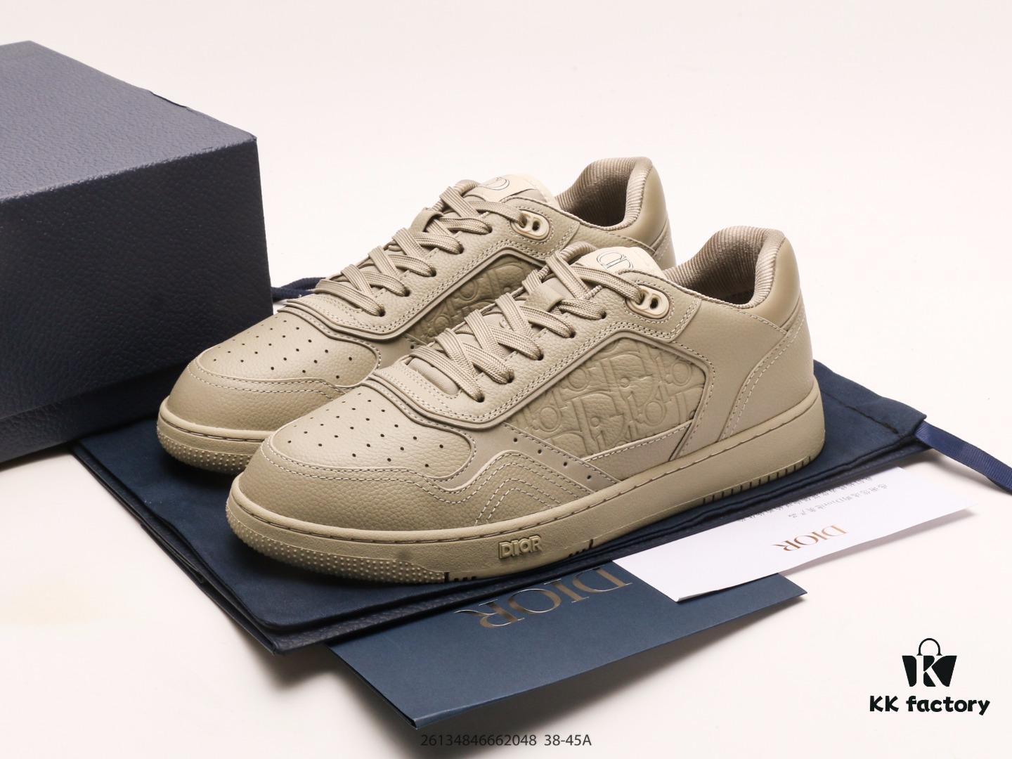 Dior B27 Oblique Galaxy High Top Sneakers, Vintage Style Genuine Leather Casual Low-Cut Athletic Shoes