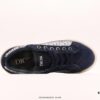 Dior New B27 Sneakers, Smooth Calfskin Leather, Unique Inlaid Design and Stitching Art, Minimalist Bold Style with Iconic Dior Logo Print