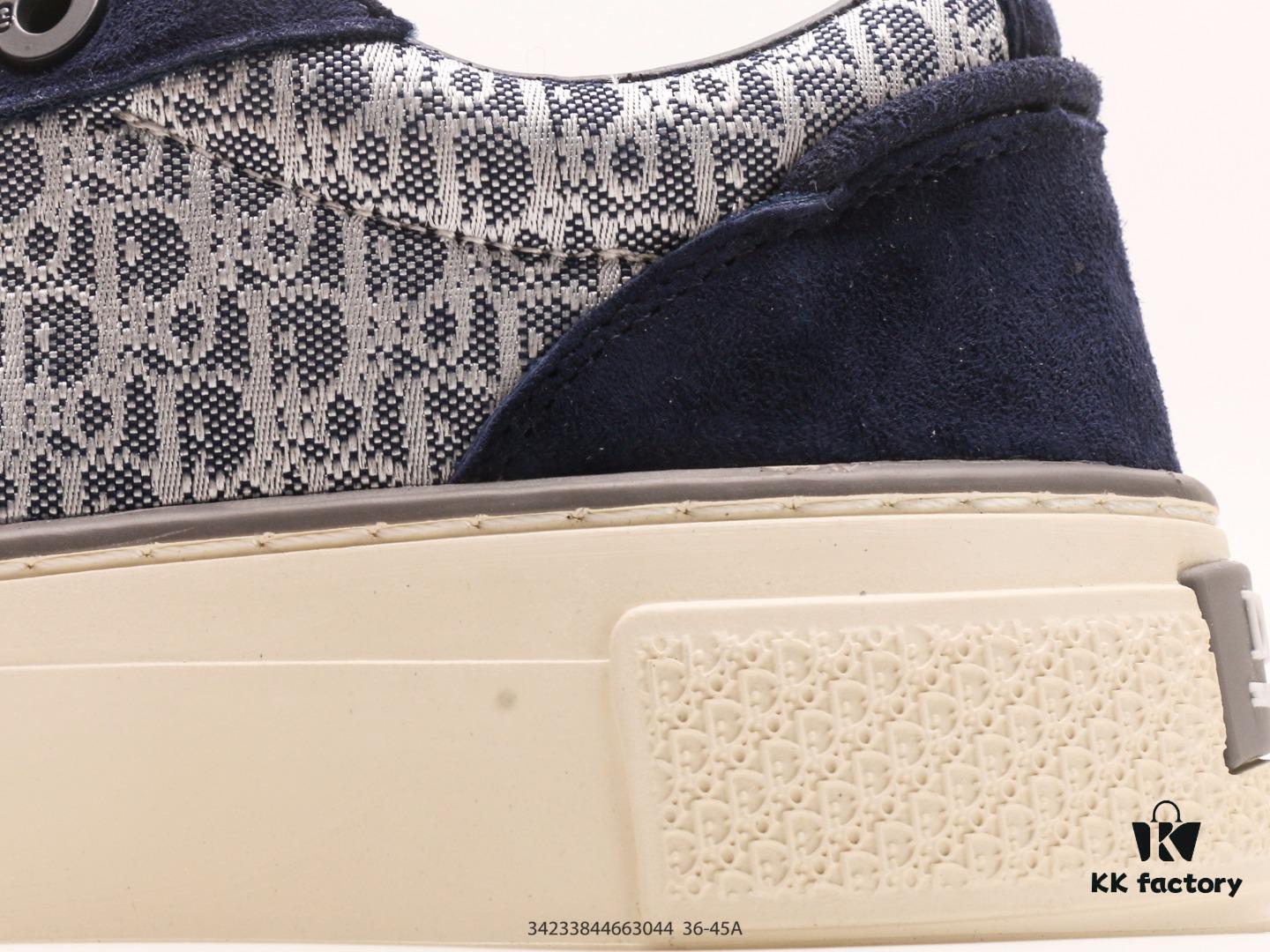 Dior New B27 Sneakers, Smooth Calfskin Leather, Unique Inlaid Design and Stitching Art, Minimalist Bold Style with Iconic Dior Logo Print