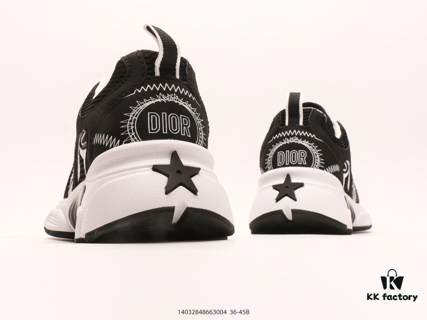 Dior Luxury Brand Showcasing Elegance Dior Low-Top Sneakers Retro Versatile Casual Shoes Fashion Running Shoes Thick-Soled Dad Shoes