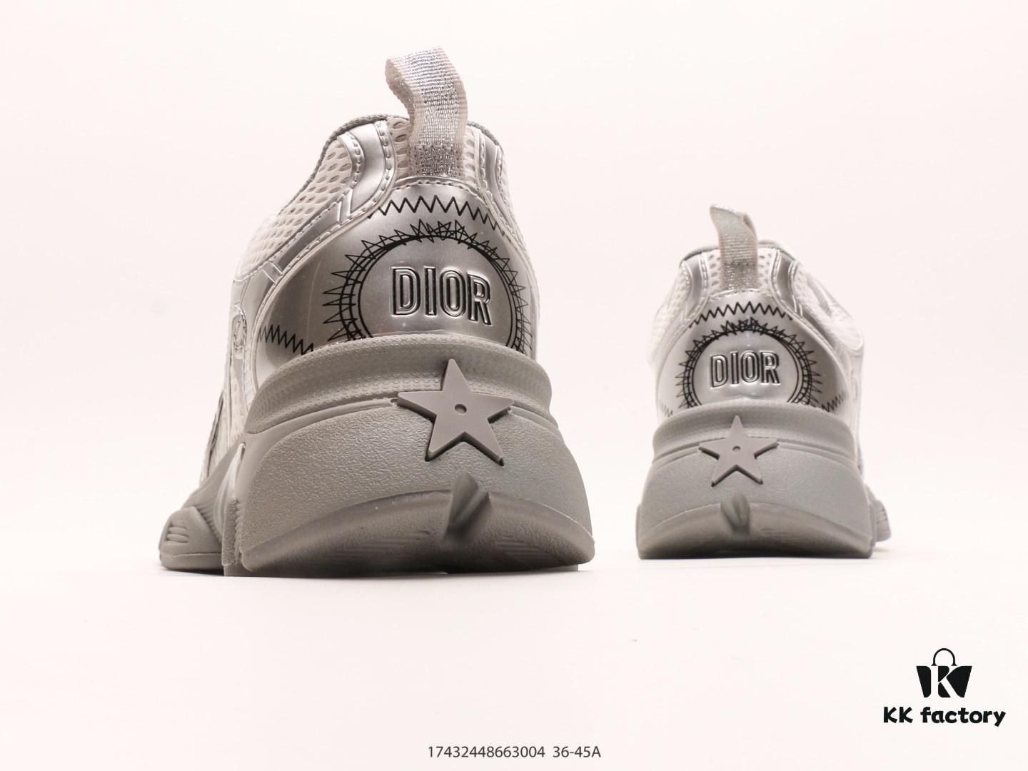 Dior Luxury Brand Highlighting Elegance and Sophistication Dior Low-Top Sneakers Retro Versatile Casual Shoes Fashion Running Shoes Thick-Soled Daddy Shoes