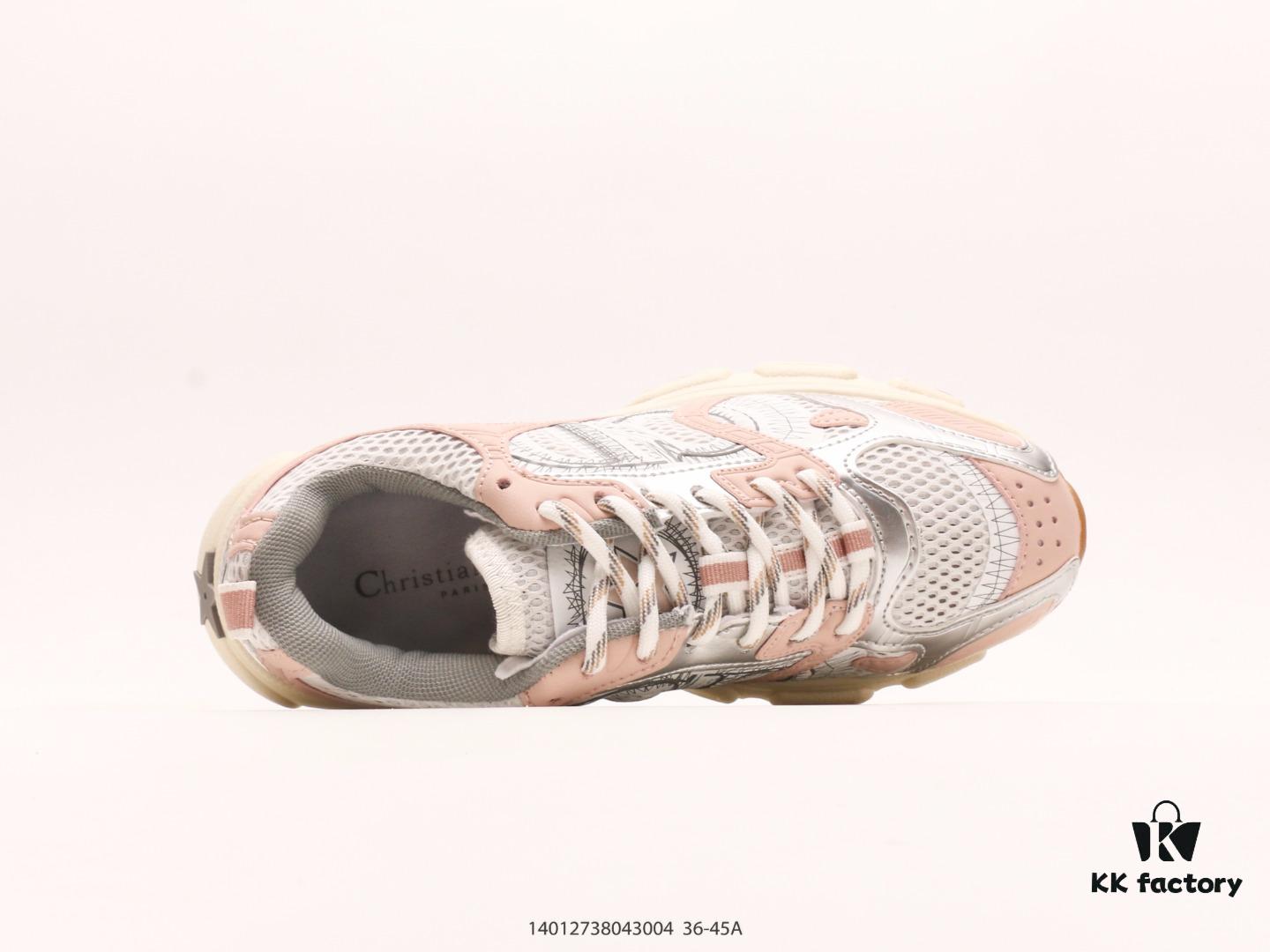 Dior Luxury Brand Showcasing Elegance Dior Low-top Sneakers Retro Versatile Casual Shoes Fashion Running Shoes Thick-soled Daddy Shoes