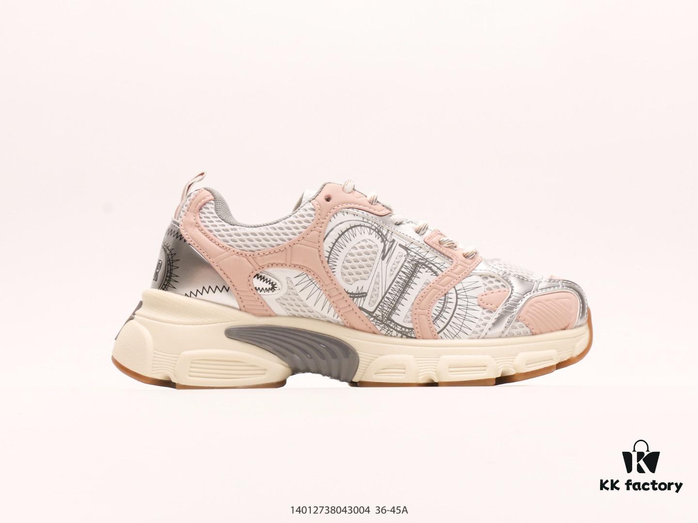 Dior Luxury Brand Showcasing Elegance Dior Low-top Sneakers Retro Versatile Casual Shoes Fashion Running Shoes Thick-soled Daddy Shoes