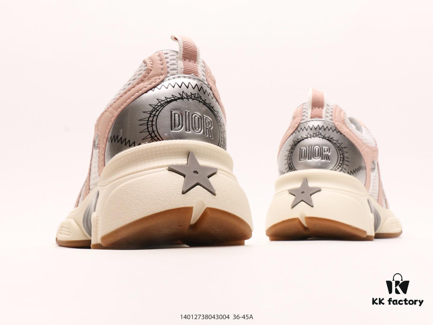 Dior Luxury Brand Showcasing Elegance Dior Low-top Sneakers Retro Versatile Casual Shoes Fashion Running Shoes Thick-soled Daddy Shoes