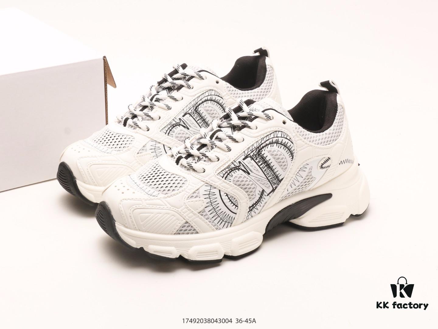 Dior Luxury Brand Highlighting High-End Elegance Dior Low-Top Sneakers Vintage Stylish Casual Shoes Fashion Running Shoes Thick-Soled Dad Shoes