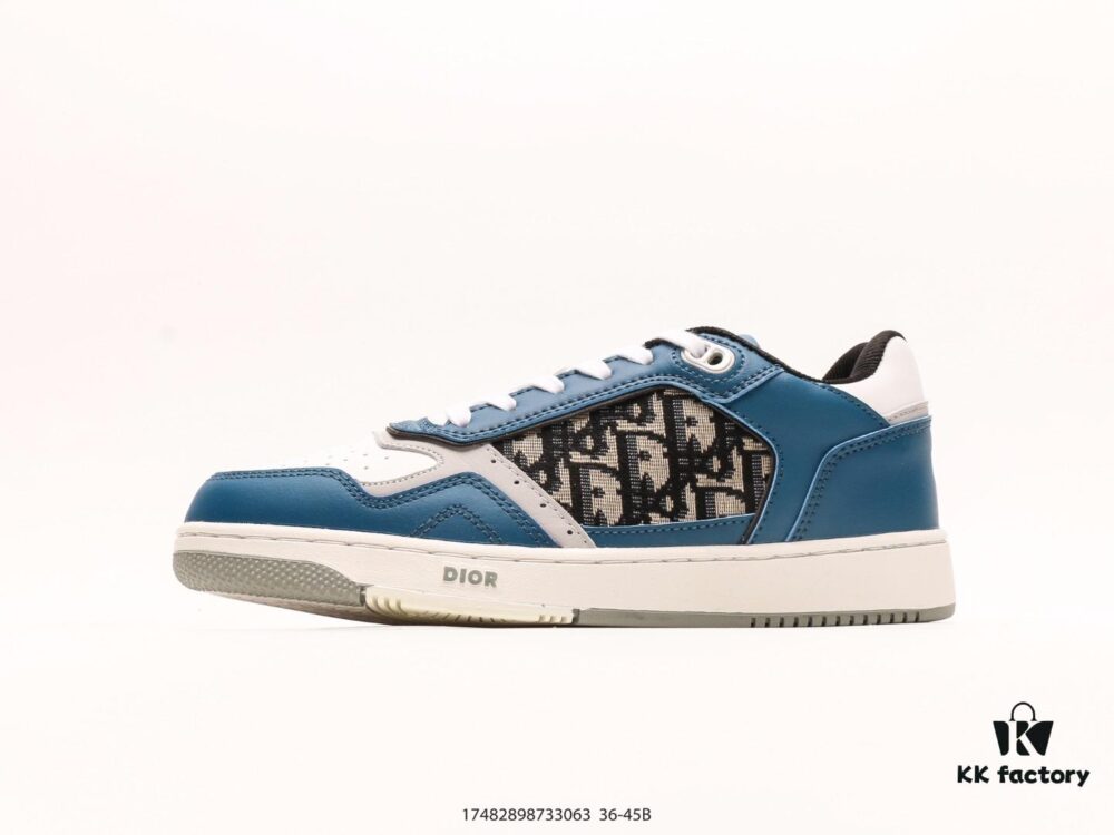 Dior B27 Oblique Galaxy High Top Sneakers, Vintage Genuine Leather Casual Stylish Low-Cut Sneakers