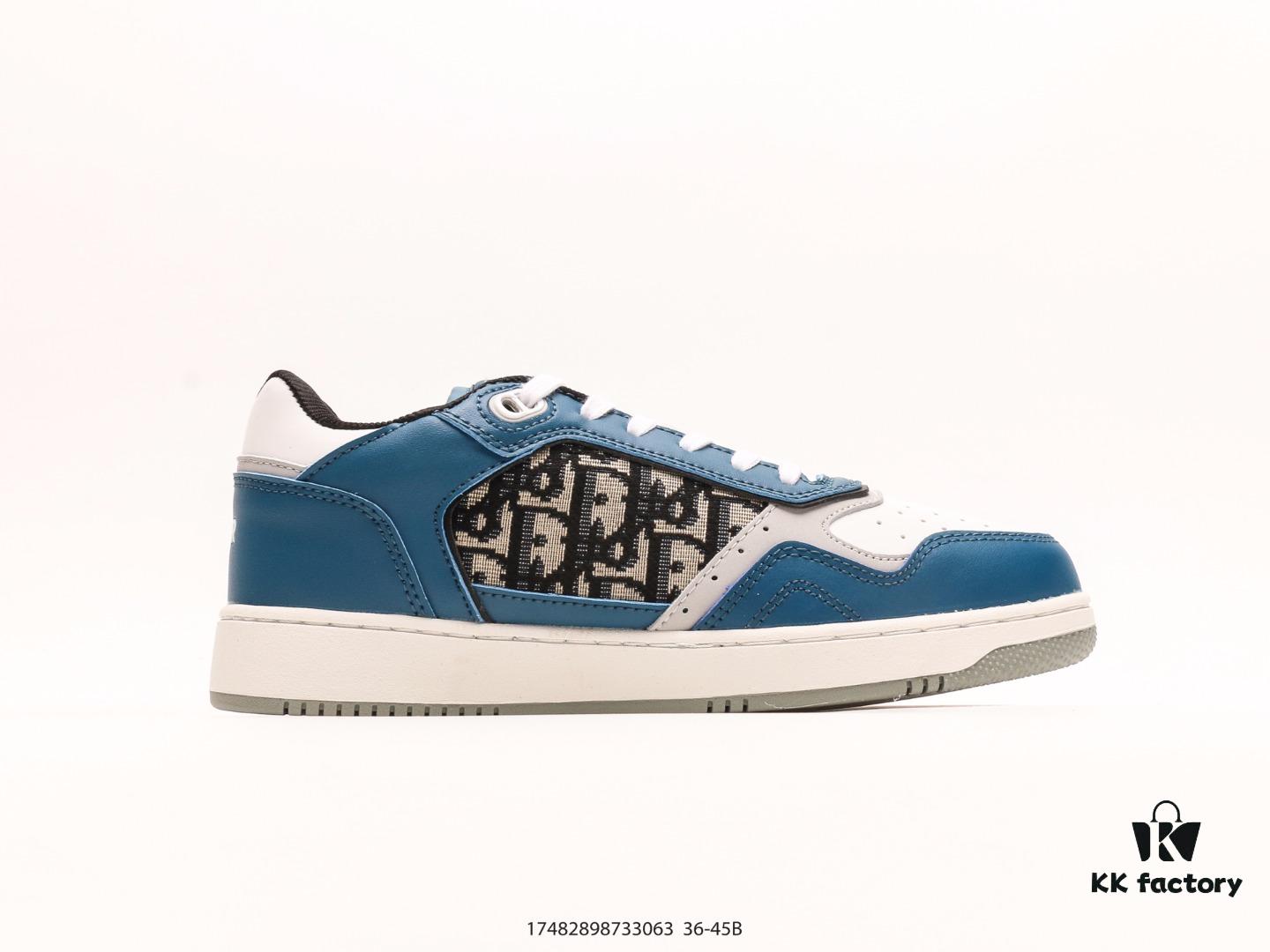 Dior B27 Oblique Galaxy High Top Sneakers, Vintage Genuine Leather Casual Stylish Low-Cut Sneakers