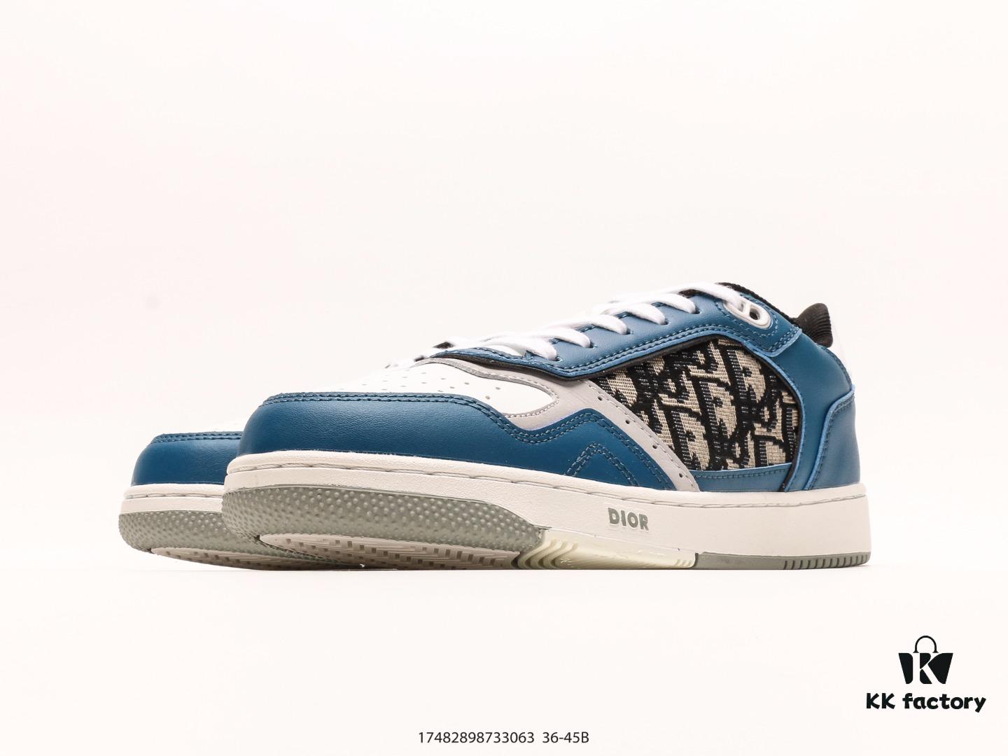 Dior B27 Oblique Galaxy High Top Sneakers, Vintage Genuine Leather Casual Stylish Low-Cut Sneakers