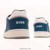 Dior B27 Oblique Galaxy High Top Sneakers, Vintage Genuine Leather Casual Stylish Low-Cut Sneakers