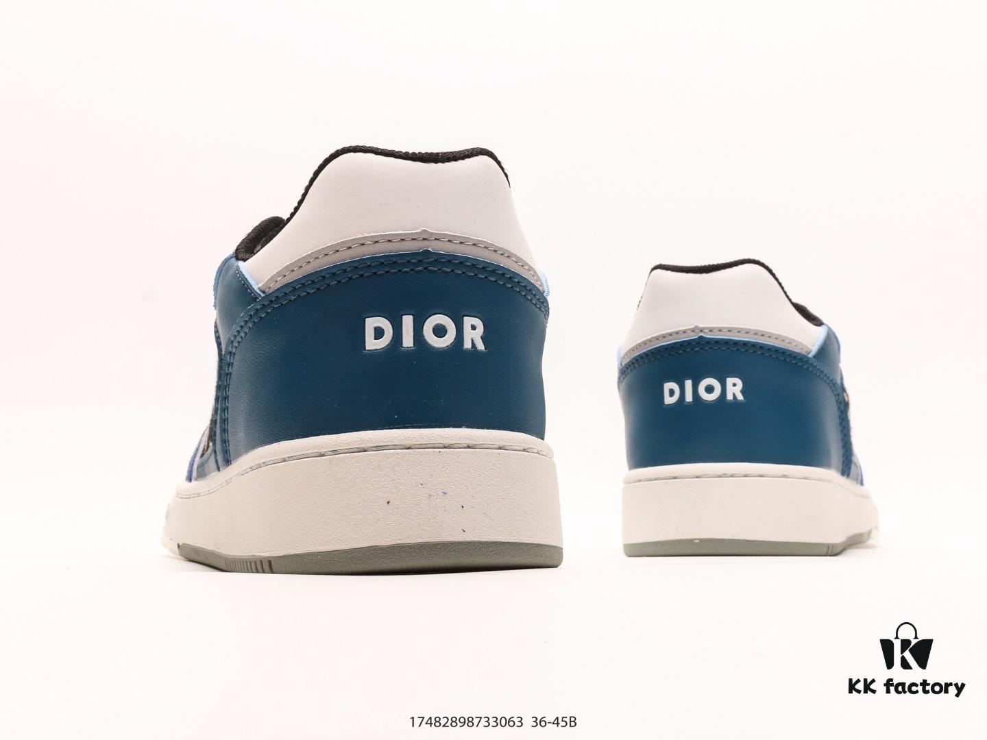Dior B27 Oblique Galaxy High Top Sneakers, Vintage Genuine Leather Casual Stylish Low-Cut Sneakers