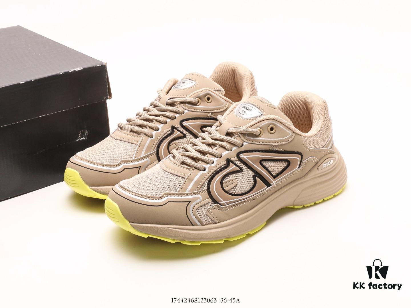 Dior Luxury Brand Showcasing High-End Elegance Dior Low-Top Sneakers Retro Versatile Casual Shoes Fashion Running Shoes Thick-Soled Daddy Shoes