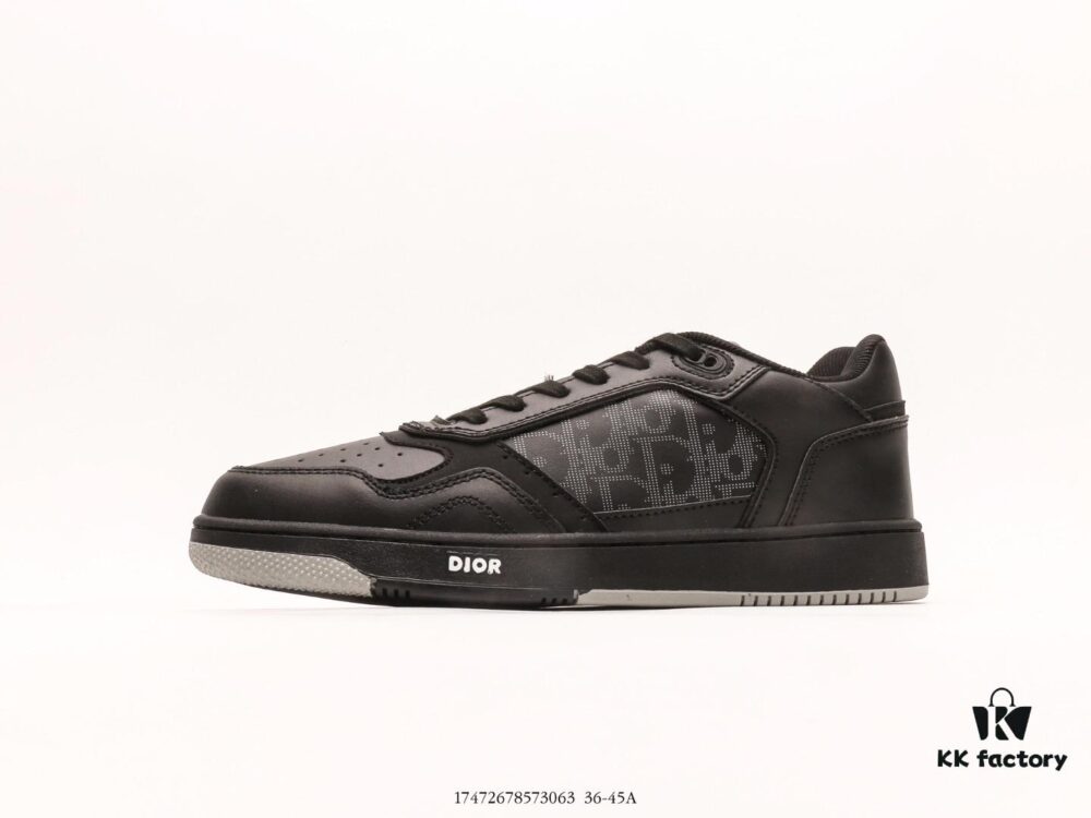 Dior B27 Oblique Galaxy High Top Sneakers, B27 Low-Cut Series Retro Genuine Leather Casual Sports Shoes