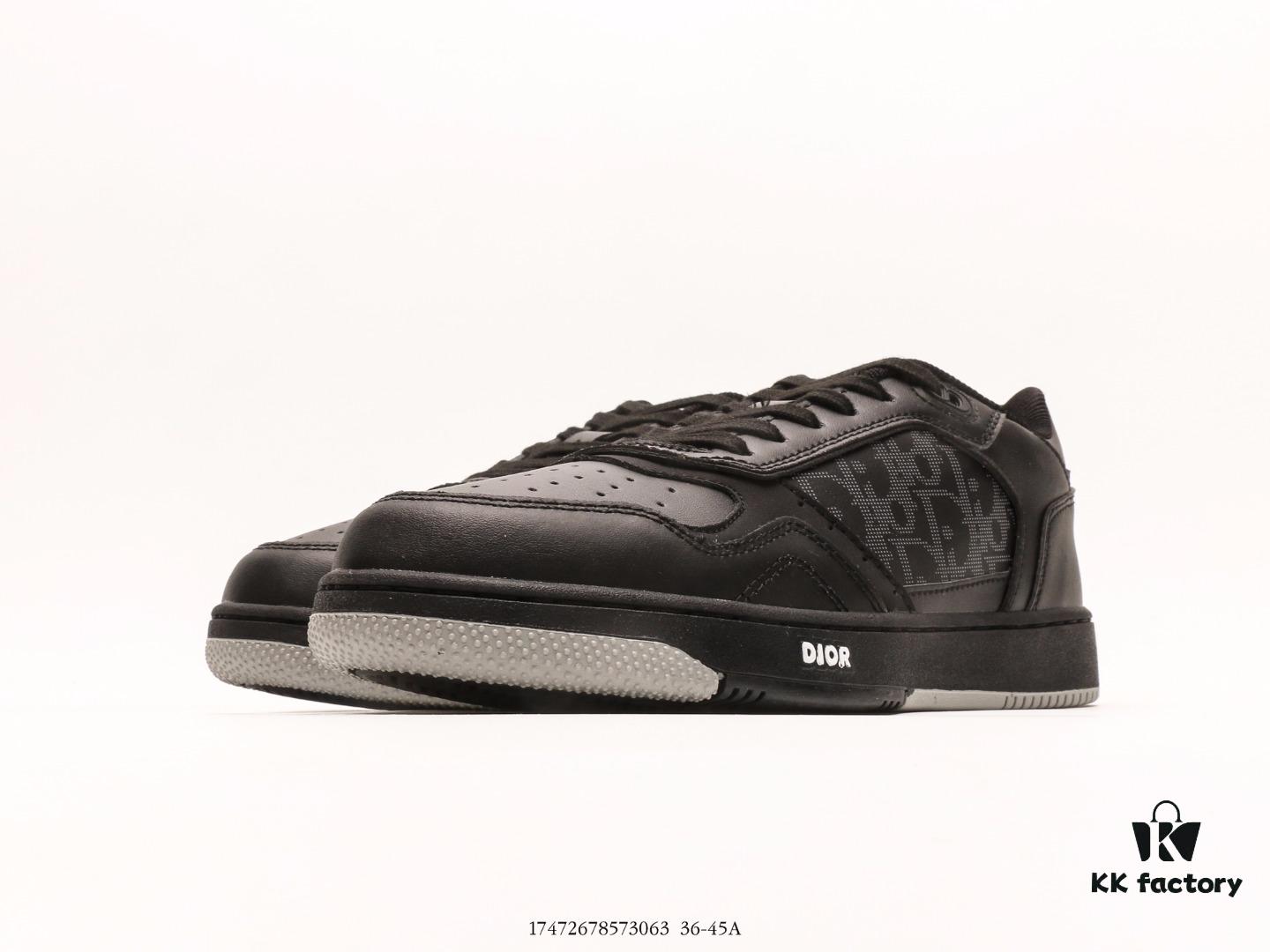 Dior B27 Oblique Galaxy High Top Sneakers, B27 Low-Cut Series Retro Genuine Leather Casual Sports Shoes