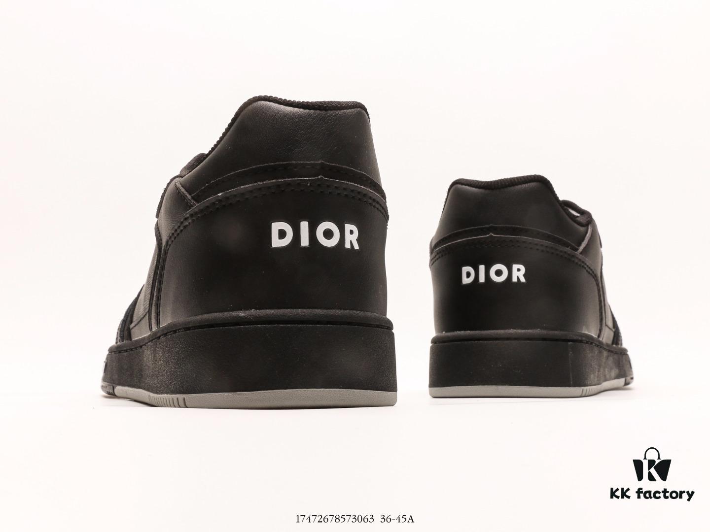 Dior B27 Oblique Galaxy High Top Sneakers, B27 Low-Cut Series Retro Genuine Leather Casual Sports Shoes