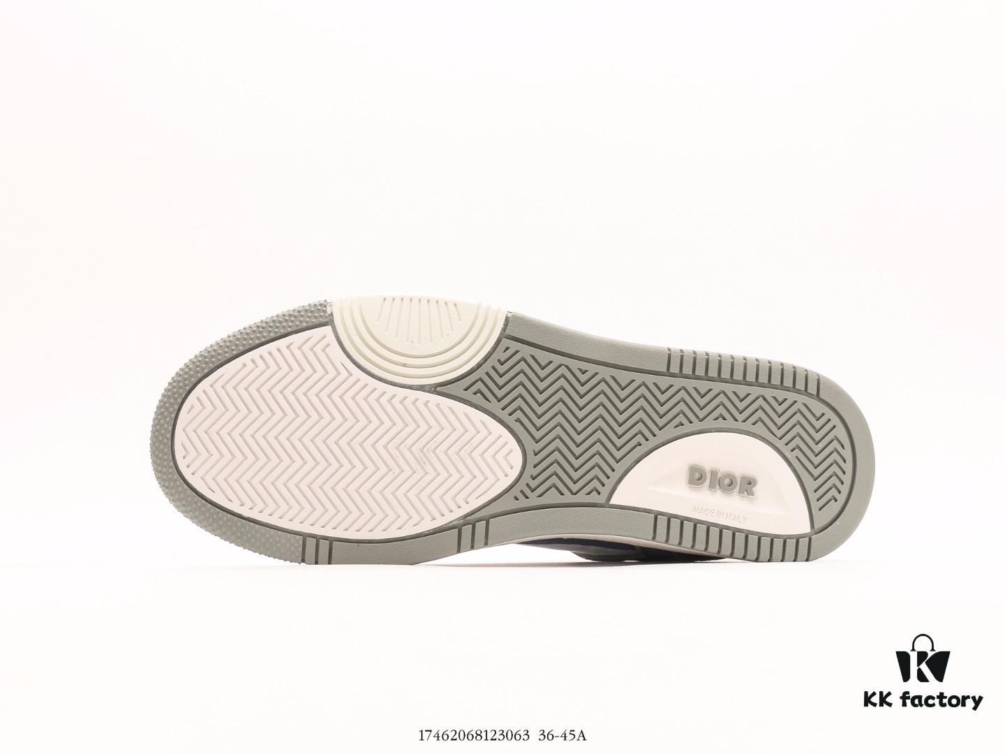 Dior B27 Oblique Galaxy High Top Sneakers, Retro Genuine Leather Casual Fashion Low-Cut Athletic and Lifestyle Shoes