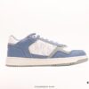 Dior B27 Oblique Galaxy High Top Sneakers, Retro Genuine Leather Casual Fashion Low-Cut Athletic and Lifestyle Shoes