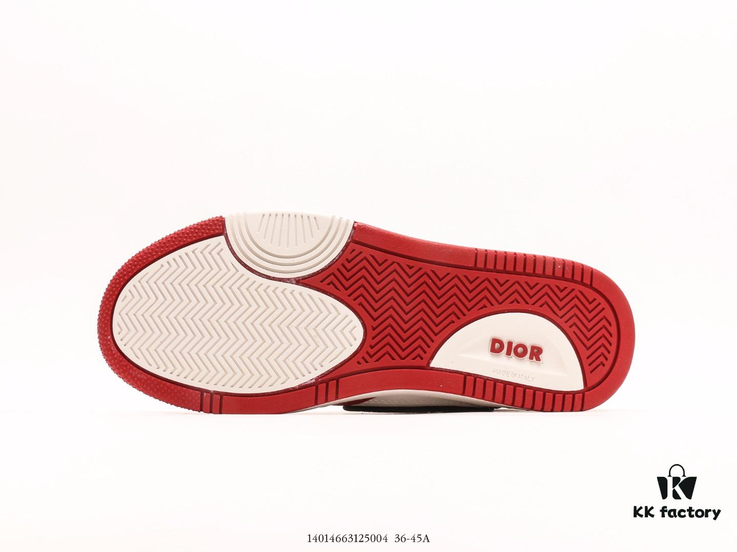 Dior B28 Oblique Galaxy Low Top Sneakers, B28 Low-Cut Series Vintage Stylish Casual Skate Shoes with Embroidered CD Double Image