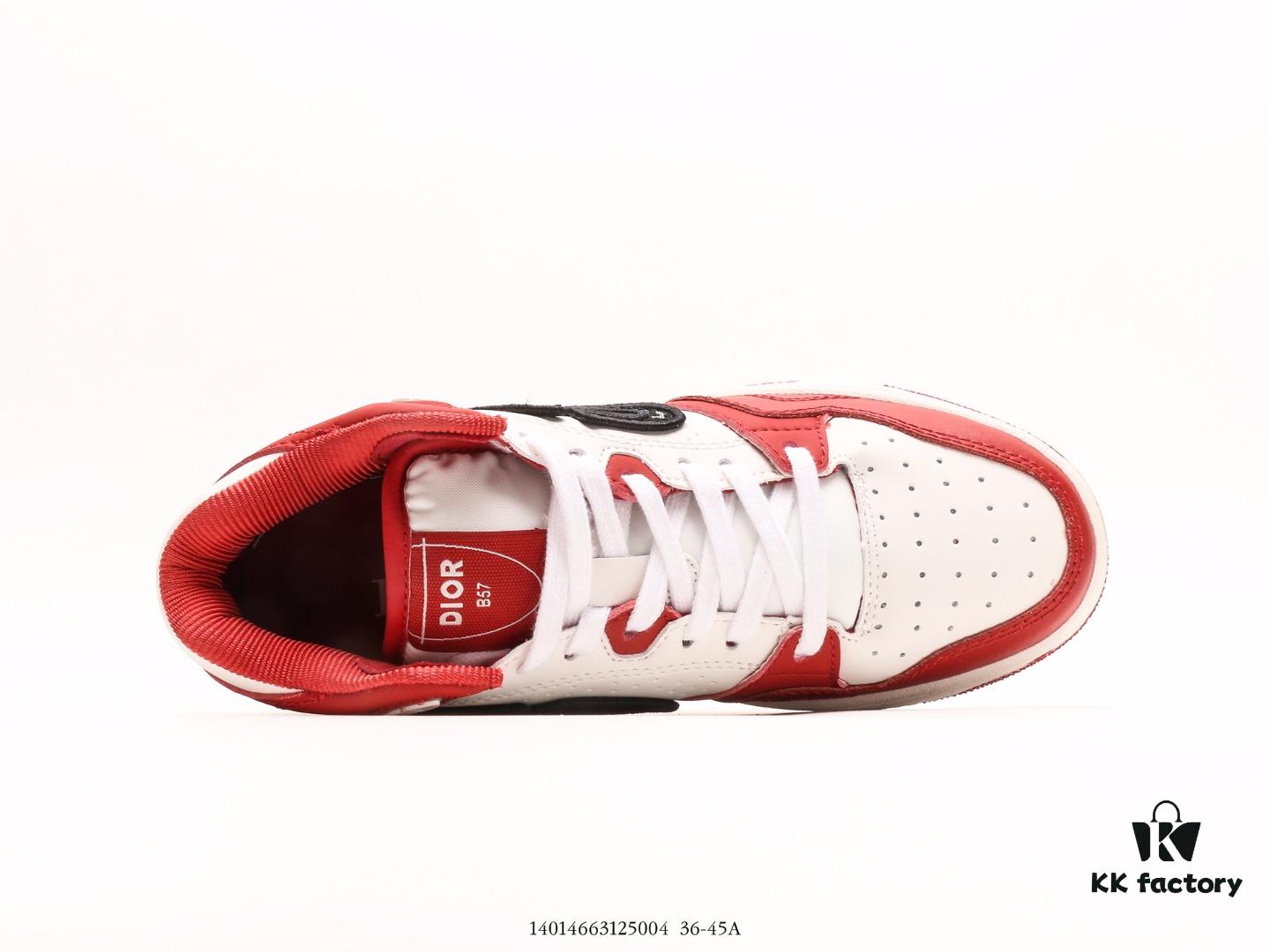 Dior B28 Oblique Galaxy Low Top Sneakers, B28 Low-Cut Series Vintage Stylish Casual Skate Shoes with Embroidered CD Double Image