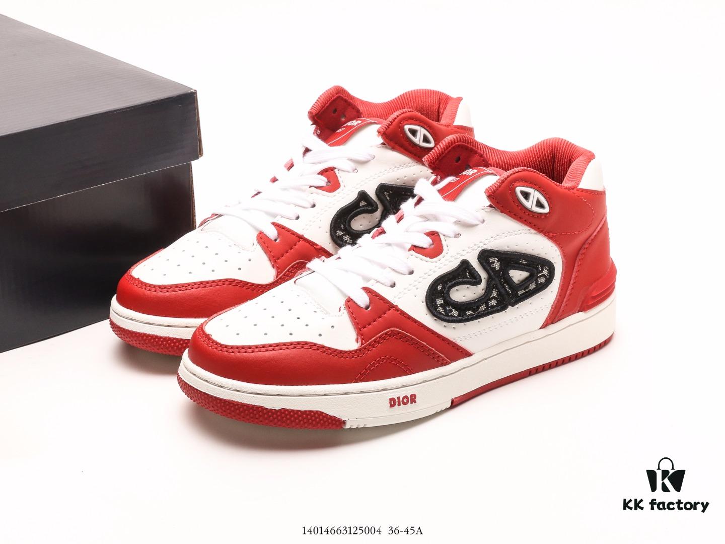 Dior B28 Oblique Galaxy Low Top Sneakers, B28 Low-Cut Series Vintage Stylish Casual Skate Shoes with Embroidered CD Double Image