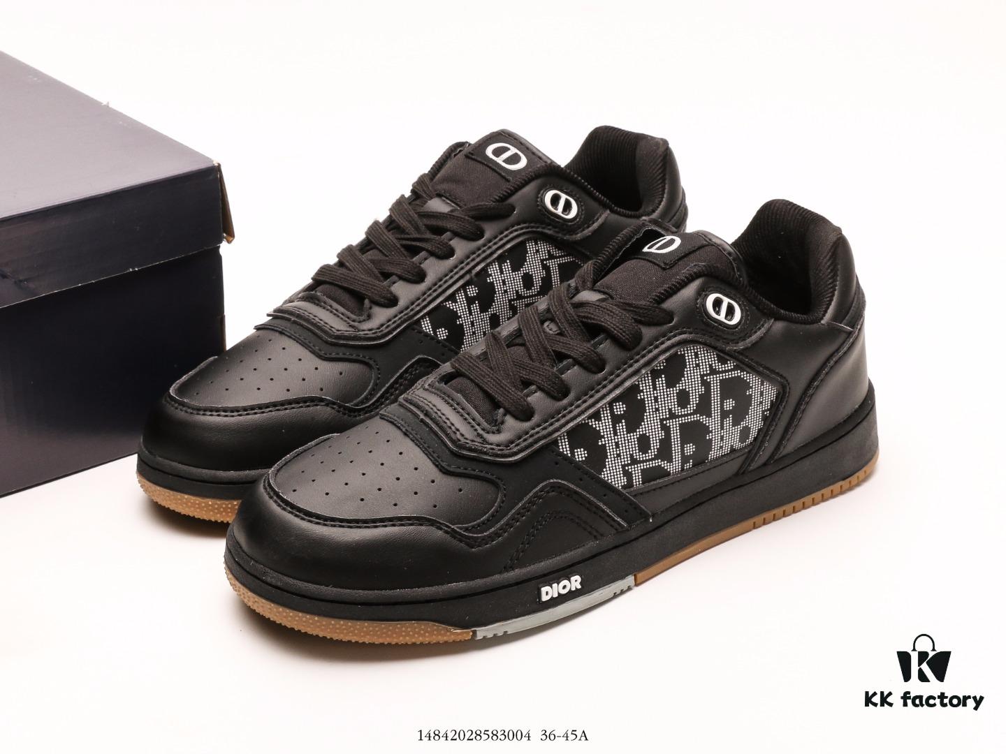 Dior's Classic Oblique Print Smooth Calfskin Leather Shoes with Unique Inlaid Design and Stitching Art