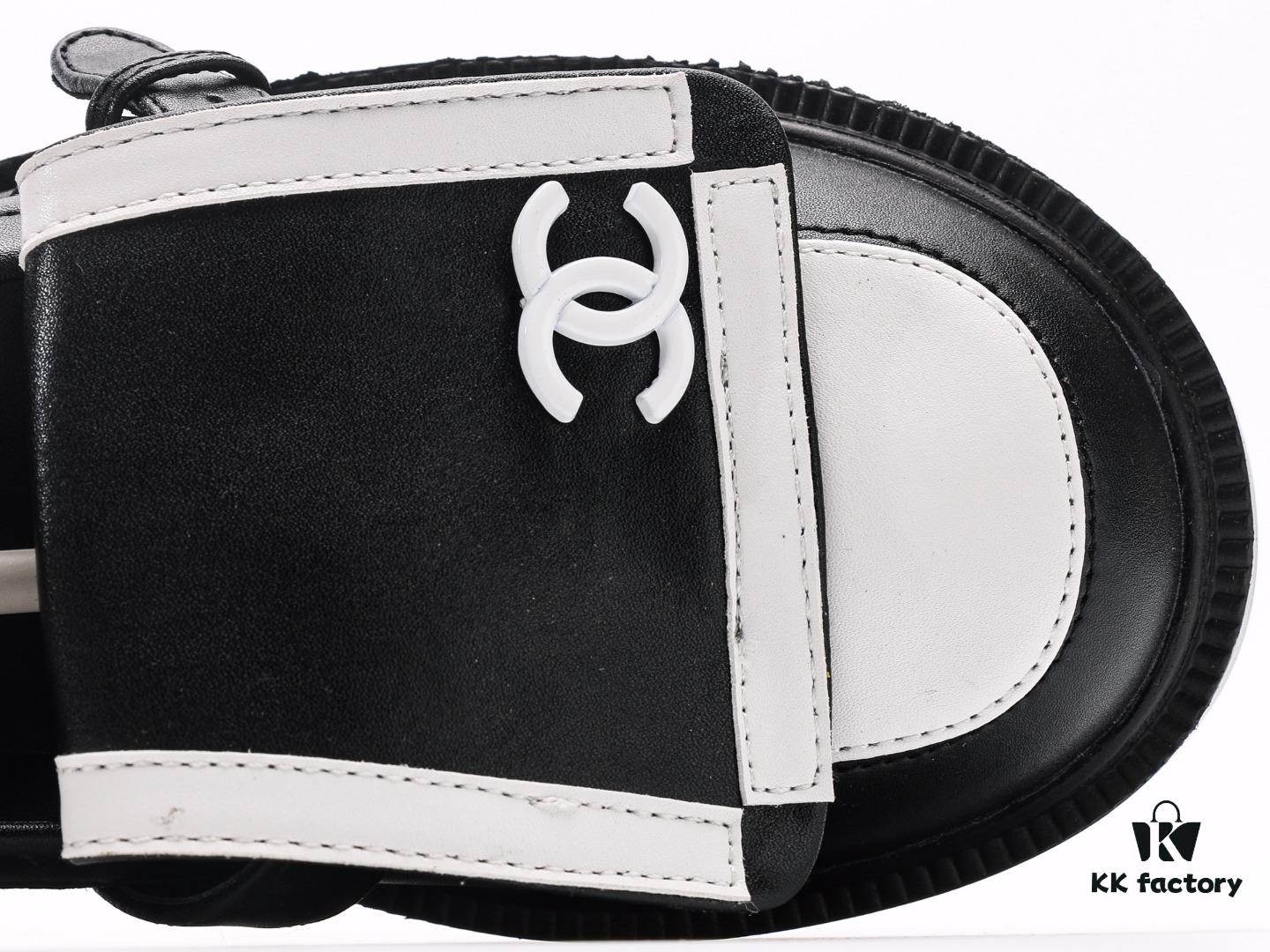 Chanel Business Women's Leather Shoes High Heels Chunky Square Heel Thick Sole Elevating Shoes Trendy Casual Sneakers Classic All-Season Style