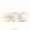 CHANEL LOGO Velcro Flat Casual Sandals, Worn by Numerous Celebrities and Influencers, Convertible Sandal-Slipper Style, Waterproof TPU Upper, Anti-Oxidation and Anti-Corrosion Buckle, Authentic Large Velcro Closure, Original One-to-One Ultra-Light EVA Sole with Superior Elasticity, Exceptionally Comfortable, Not Ordinary Rubber Sole Found in the Market