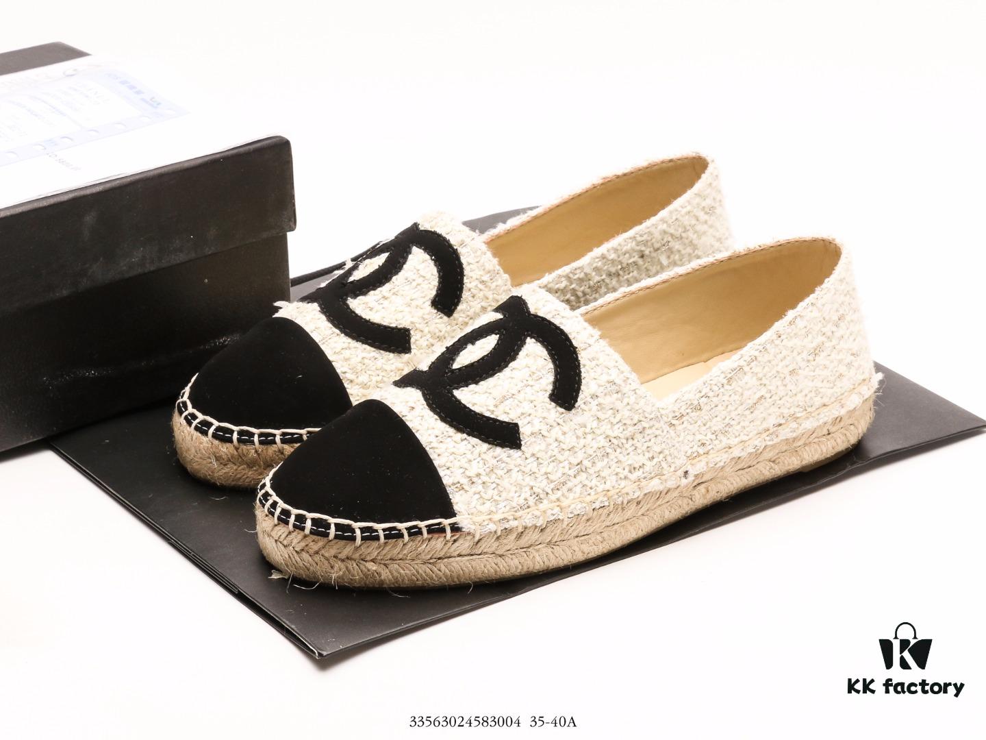 Chanel Fishing Shoes, Evergreen Style, Popular Among Influencers, Versatile for Spring and Summer, Pairs Easily with Jeans or Shorts, Molded Exactly to Original Version, 99% Authentic Restoration, Handcrafted Quality with 100-Thread Hemp Upper, Premium Imported Lambskin from Original Production Line, Soft Lamb Leather Insole, Natural Hemp Rope with Transparent Rubber Sole, Packaged Identically to Retail Store