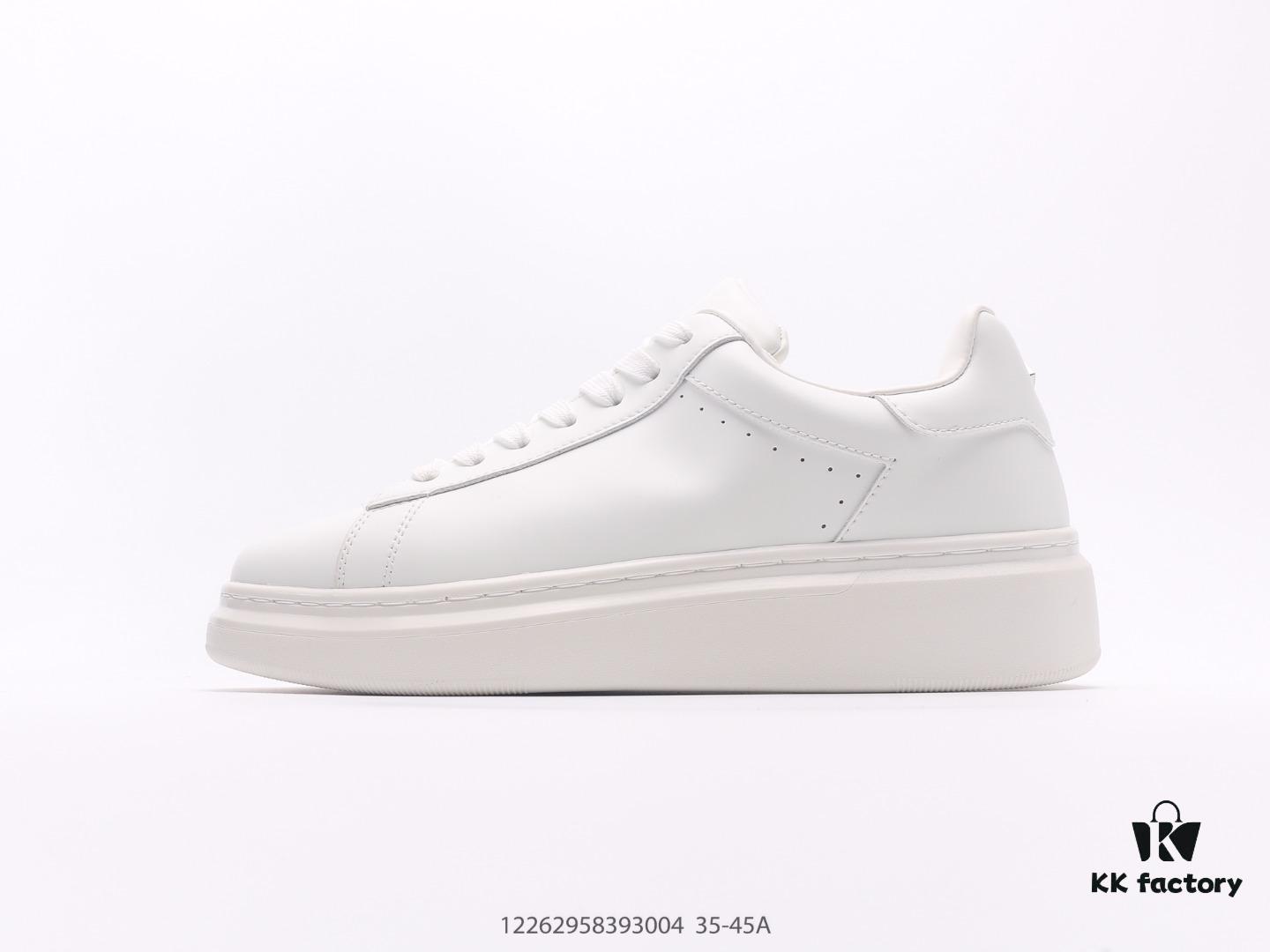 ThomWills Men's Genuine Leather White Shoes, Hidden Height Increasing Thick Sole Casual Skate Shoes (Model: G931), Same Style as Lei's