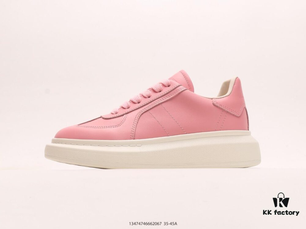 Alexander McQueen Platform Sneakers, Thick Sole White Shoes with 4.5cm Height Increase, Cushioned Insole, Excellent Rebound, Durable and Comfortable