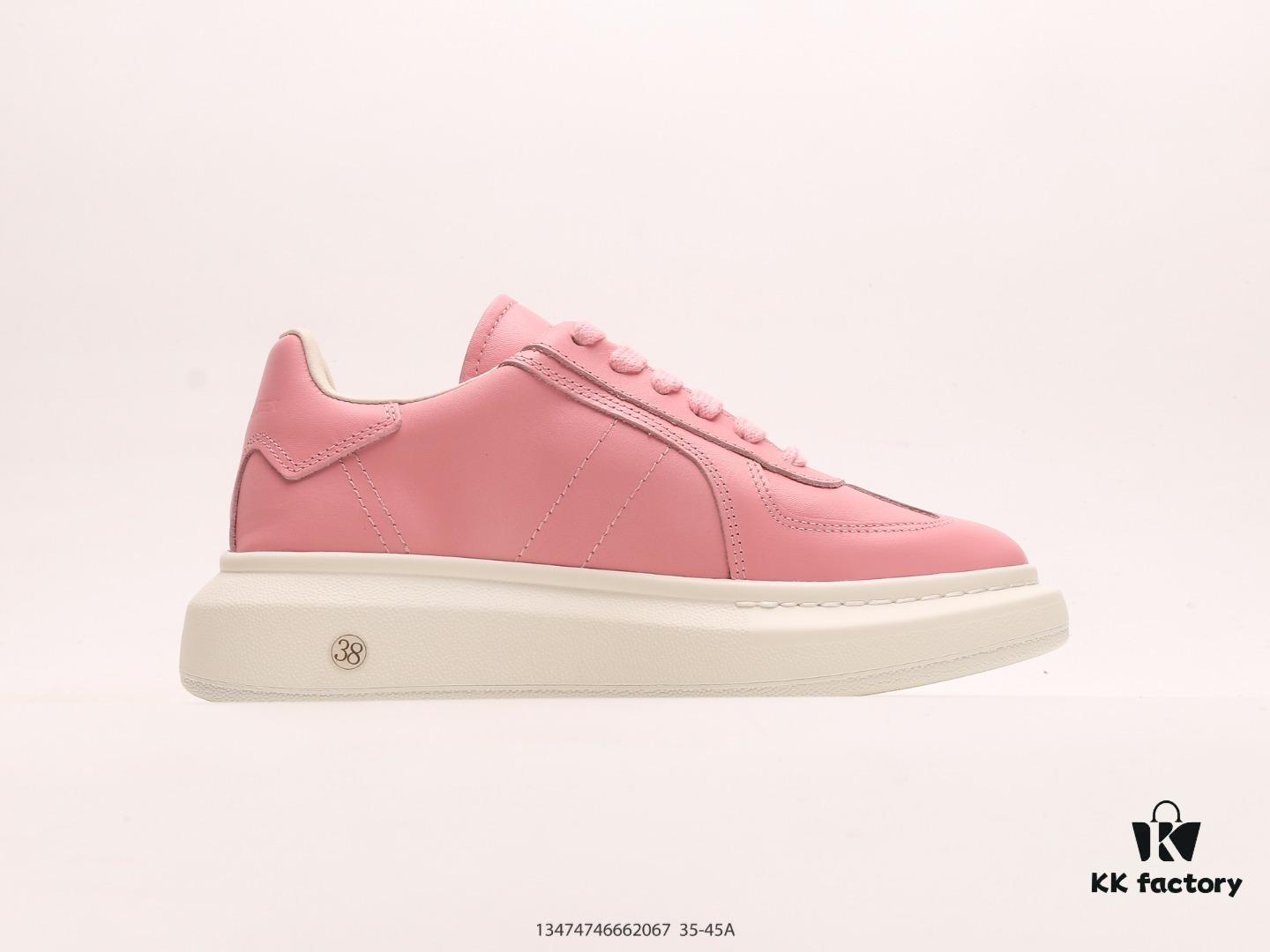 Alexander McQueen Platform Sneakers, Thick Sole White Shoes with 4.5cm Height Increase, Cushioned Insole, Excellent Rebound, Durable and Comfortable