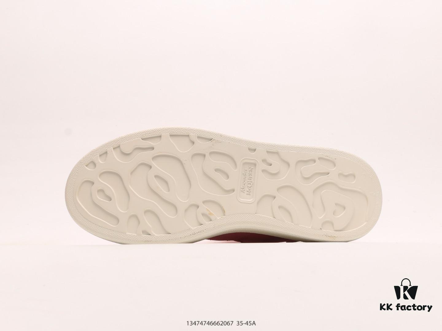 Alexander McQueen Platform Sneakers, Thick Sole White Shoes with 4.5cm Height Increase, Cushioned Insole, Excellent Rebound, Durable and Comfortable