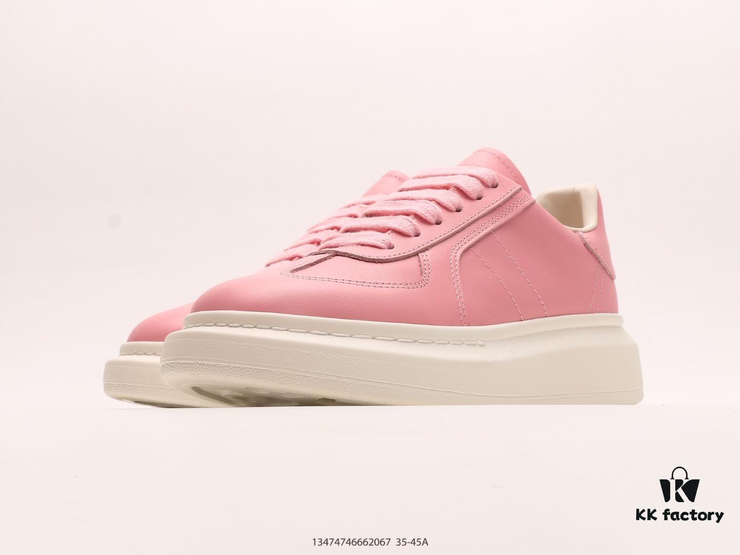 Alexander McQueen Platform Sneakers, Thick Sole White Shoes with 4.5cm Height Increase, Cushioned Insole, Excellent Rebound, Durable and Comfortable