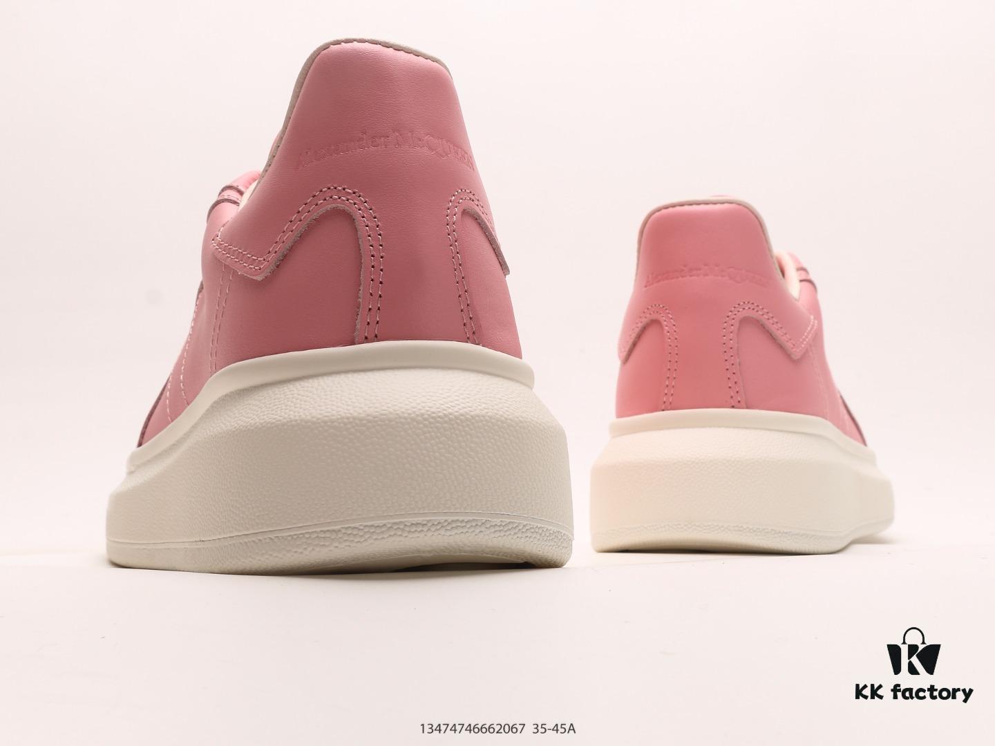 Alexander McQueen Platform Sneakers, Thick Sole White Shoes with 4.5cm Height Increase, Cushioned Insole, Excellent Rebound, Durable and Comfortable