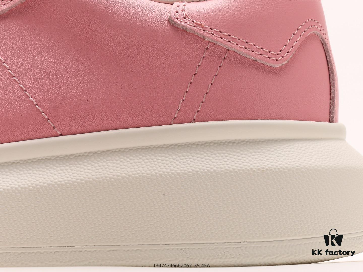 Alexander McQueen Platform Sneakers, Thick Sole White Shoes with 4.5cm Height Increase, Cushioned Insole, Excellent Rebound, Durable and Comfortable