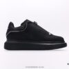 Alexander McQueen Italian Luxury Brand Sole Leather Sneakers Low-top Fashion Thick-soled Casual White Shoes
