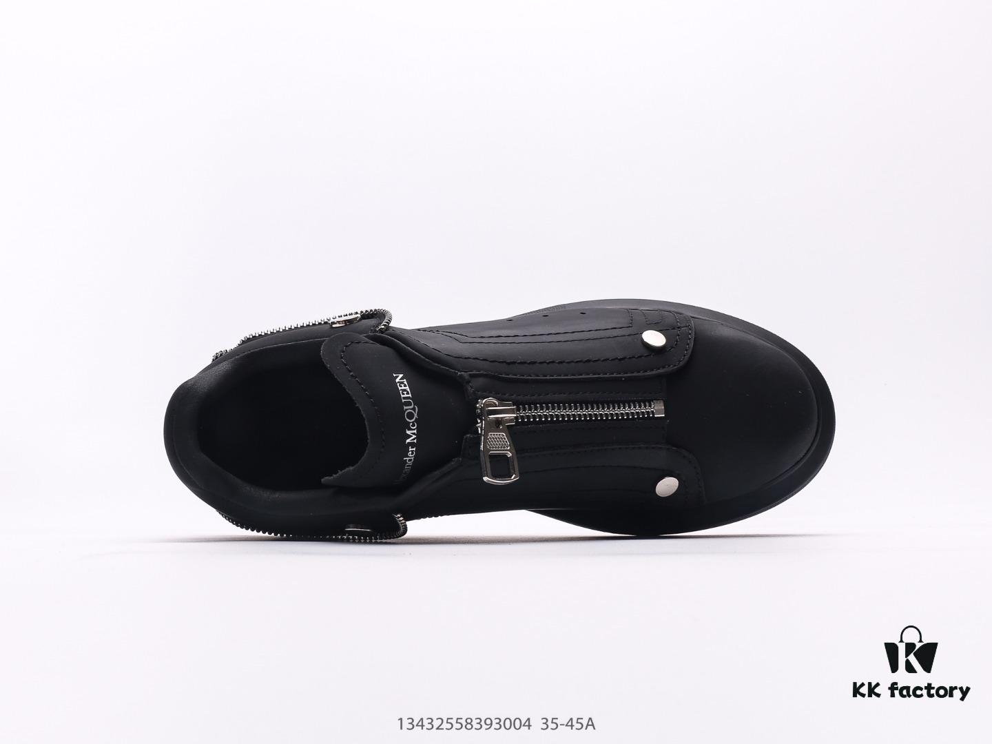 Alexander McQueen Italian Luxury Brand Sole Leather Sneakers Low-top Fashion Thick-soled Casual White Shoes