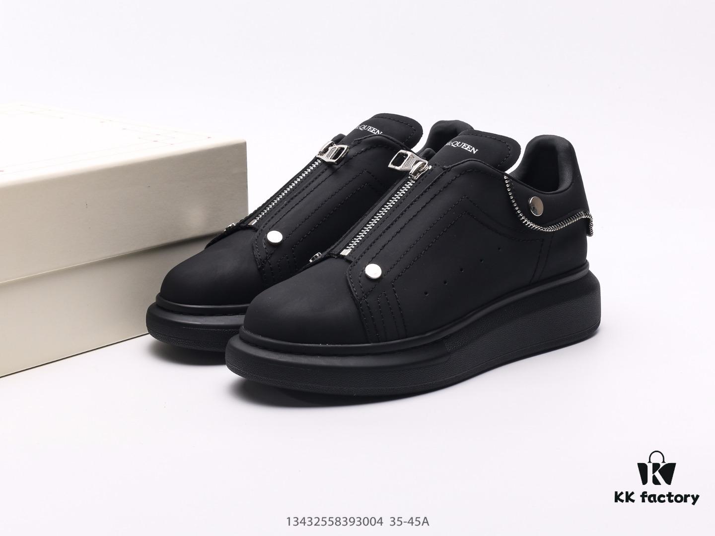 Alexander McQueen Italian Luxury Brand Sole Leather Sneakers Low-top Fashion Thick-soled Casual White Shoes