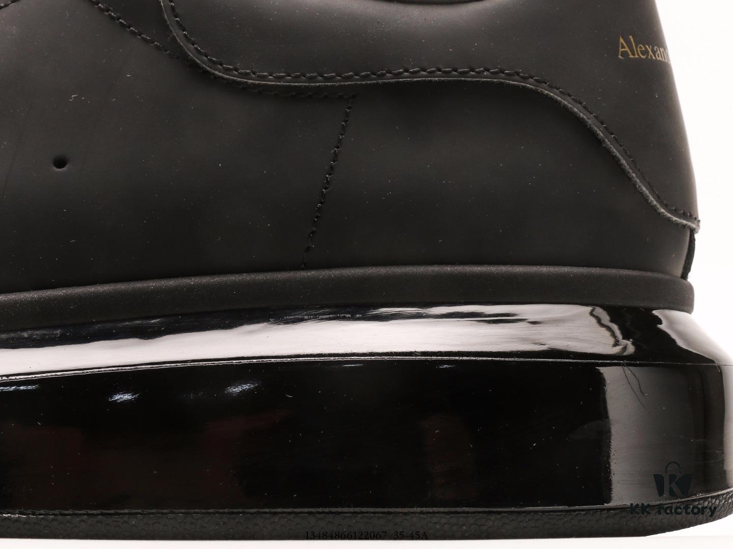 Alexander McQueen Oversized Sneakers, Low-top Fashion Platform White Casual Leather Sneakers