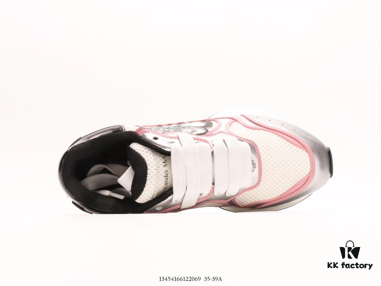 Alexander McQueen Italian Luxury Brand Sole Leather Sneakers Low-top Fashion Platform Casual White Shoes