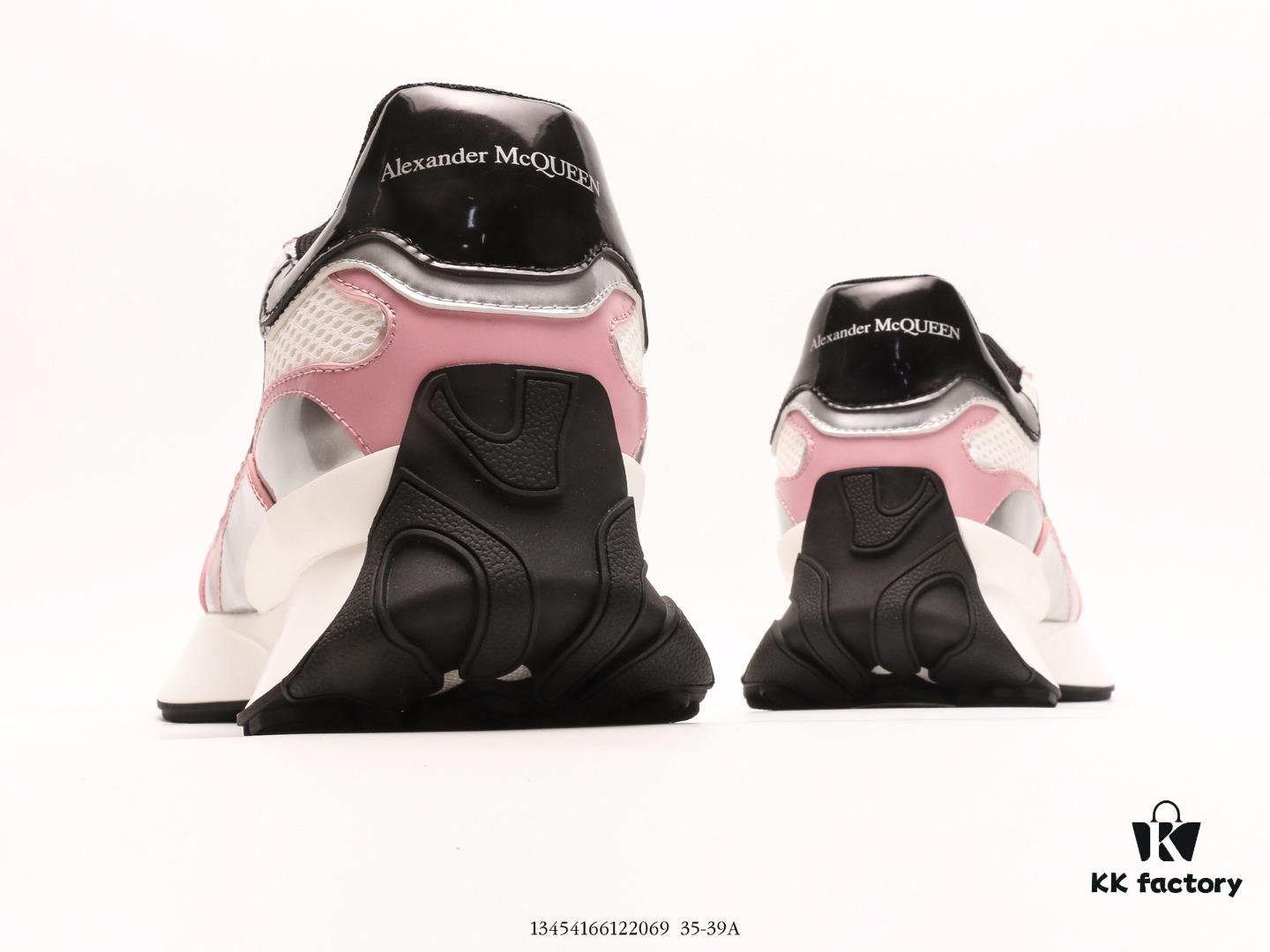 Alexander McQueen Italian Luxury Brand Sole Leather Sneakers Low-top Fashion Platform Casual White Shoes