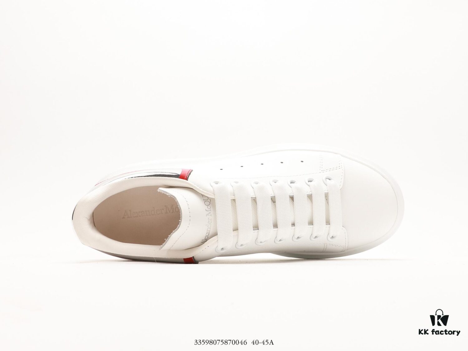 Alexander McQueen Oversized Sneakers, Low-Top Fashion Thick-Soled Casual White Sneakers