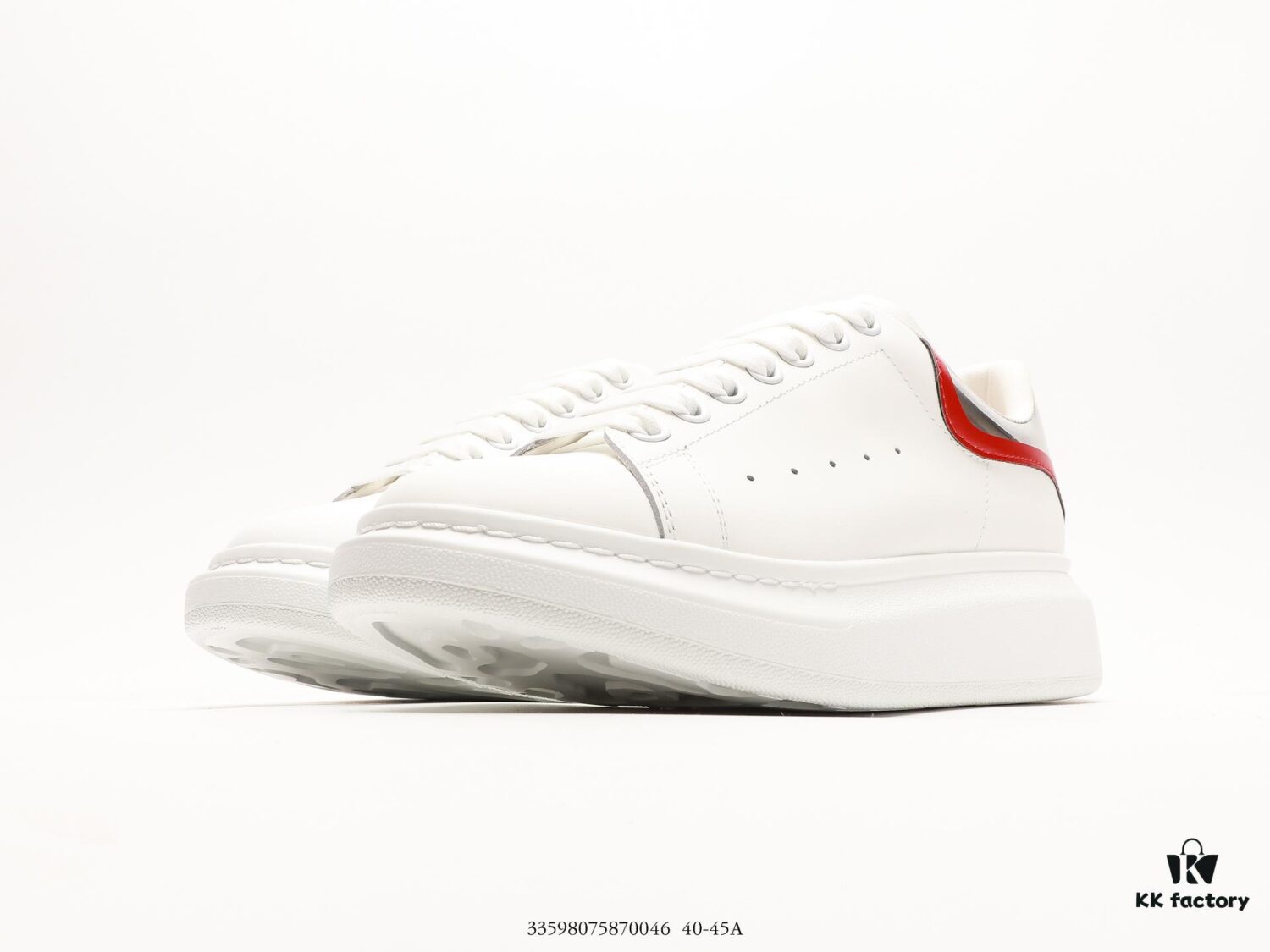Alexander McQueen Oversized Sneakers, Low-Top Fashion Thick-Soled Casual White Sneakers