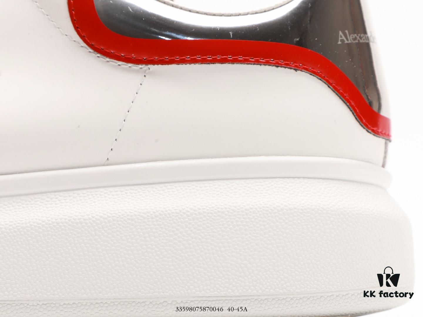 Alexander McQueen Oversized Sneakers, Low-Top Fashion Thick-Soled Casual White Sneakers