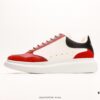 Alexander McQueen Oversized Sneakers, Low-top Fashion Thick-soled Casual White Leather Sneakers