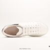 Alexander McQueen Sole Leather Sneakers, Low-Top Fashion Thick-Soled Casual White Shoes