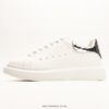 Alexander McQueen Sole Leather Sneakers, Low-Top Fashion Thick-Soled Casual White Shoes